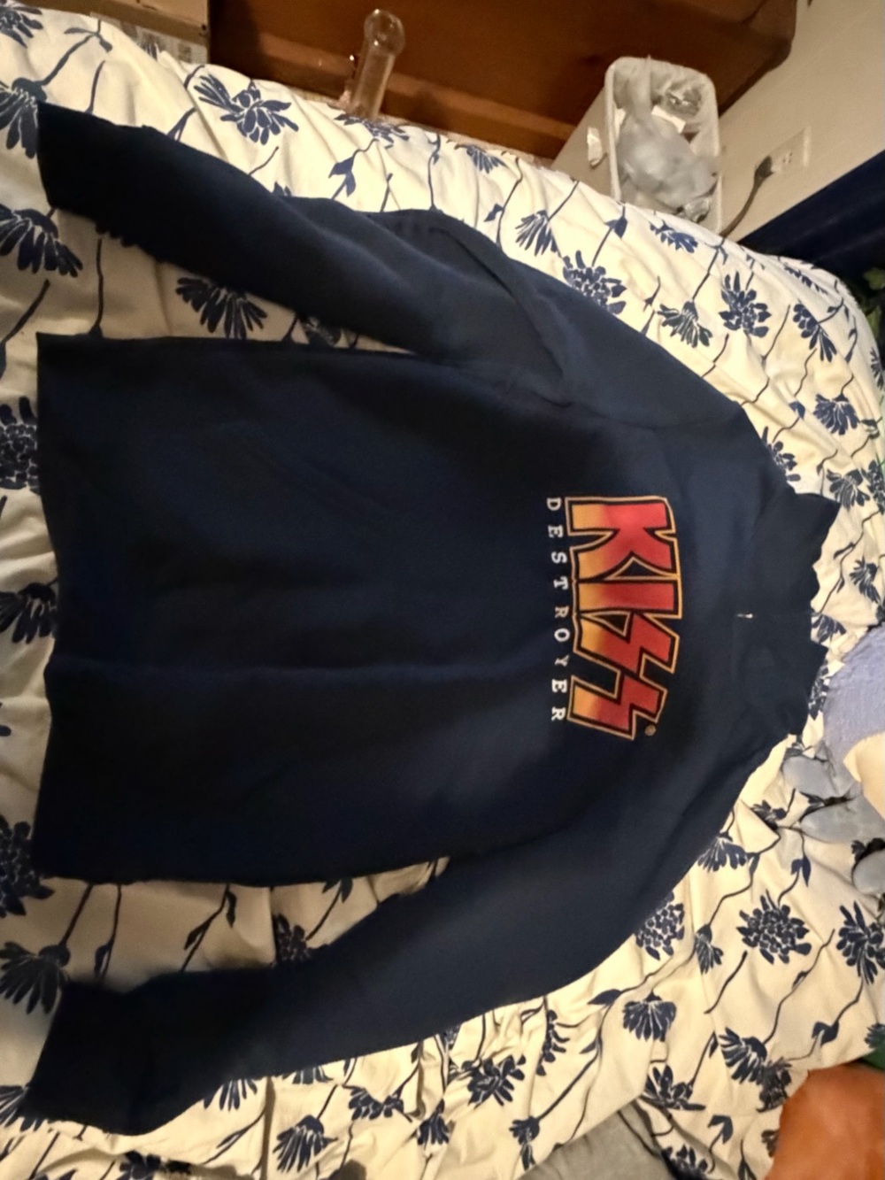 Kiss Logo Navy Blue Pullover
